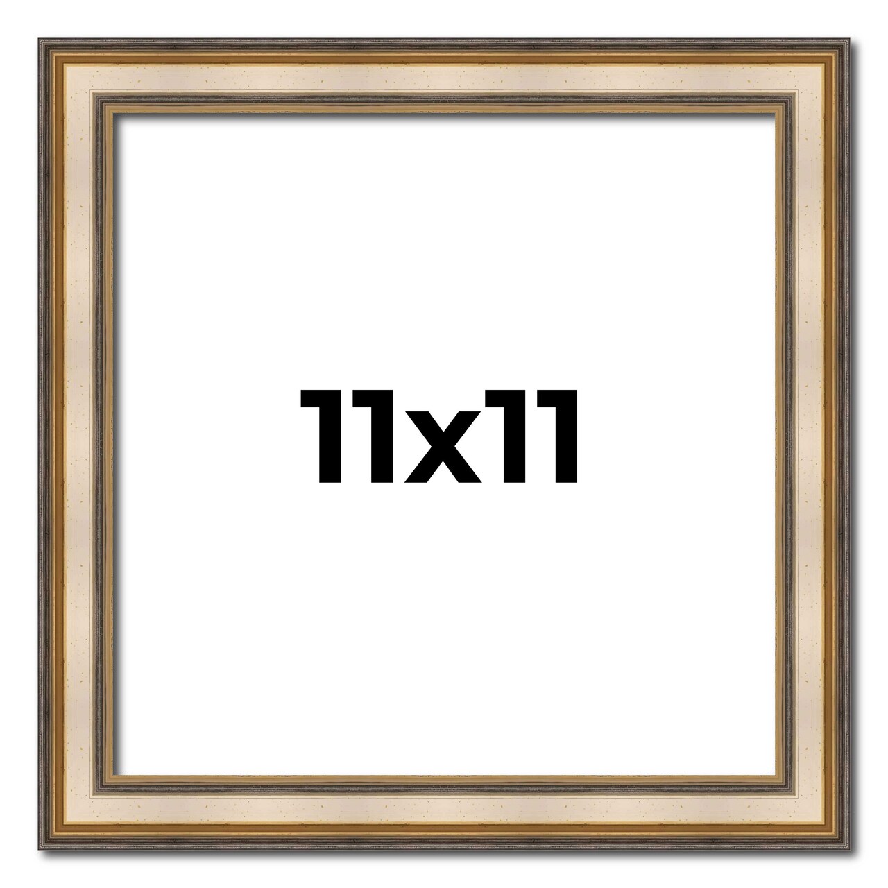 Square Refined Silver Picture Frame - UV Acrylic, Foam Board Backing, Hanging Hardware